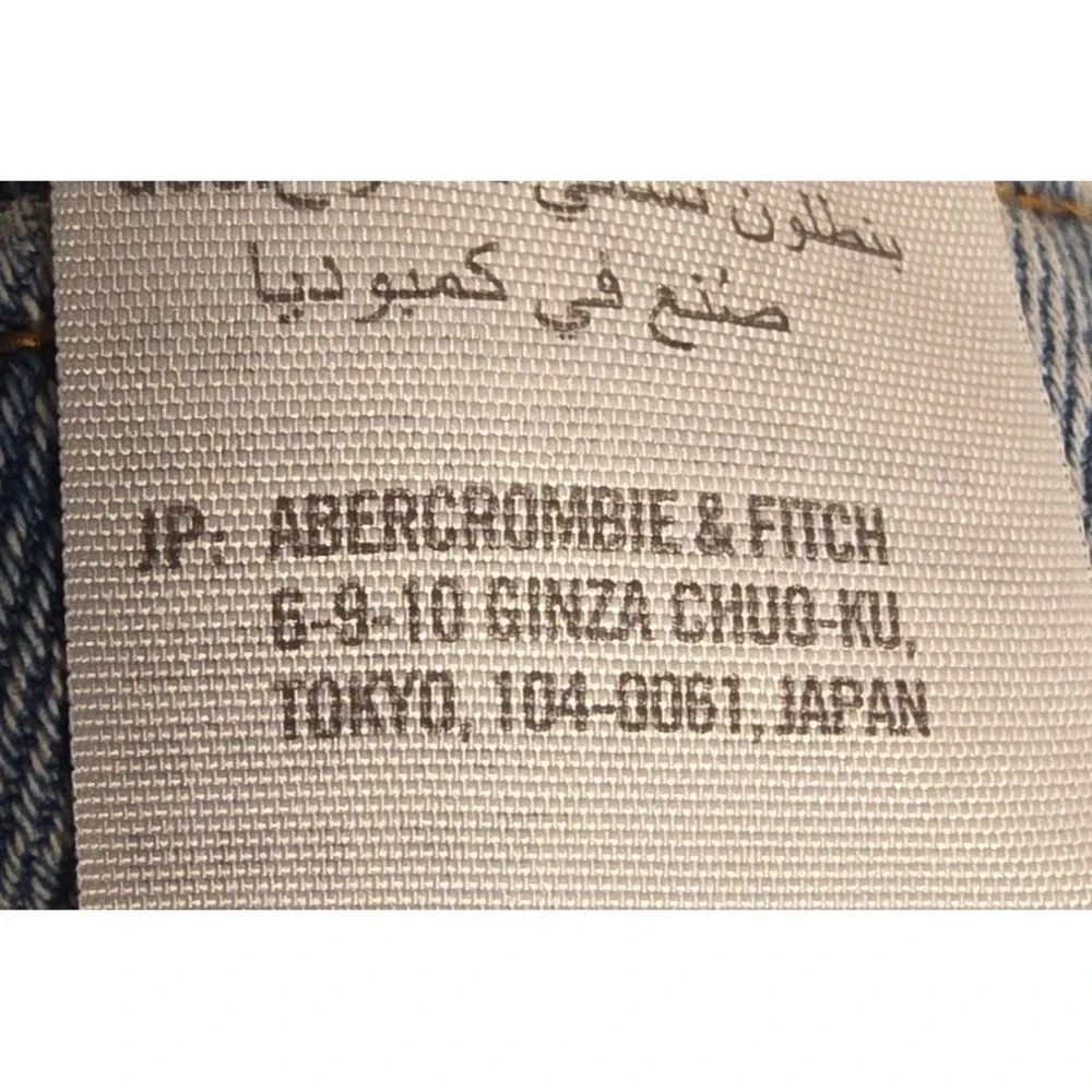 Abercrombie & Fitch Womens Light Wash Straight Leg Jeans Blue Size 32x28  1111